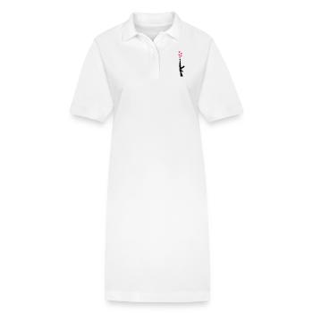 AK47 bras thème anti-guerre et les cœurs - Robe polo bio PAIGER Stanley/Stella Femme - blanc - Devant