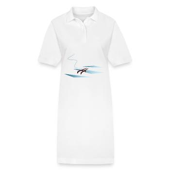 Skieur dans une crevasse - Robe polo bio PAIGER Stanley/Stella Femme - blanc - Devant