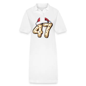 47 Zahl Weihnachten Keks - Stanley/Stella Frauen Bio-Polokleid PAIGER - Weiß - Vorne