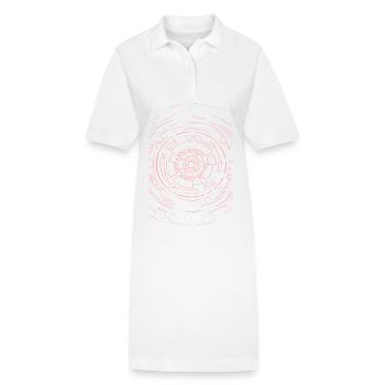 Zirkel der Zukunft – Pinkes Tech Muster - Stanley/Stella Frauen Bio-Polokleid PAIGER - Weiß - Vorne