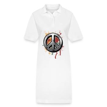 Peacezeichen - Stanley/Stella Frauen Bio-Polokleid PAIGER - Weiß - Vorne