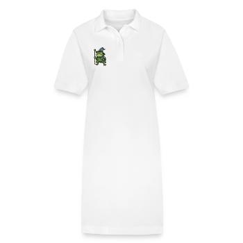 Magical Froggy Mage - Stanley/Stella PAIGER Organic Women’s Polo Dress - white - Front