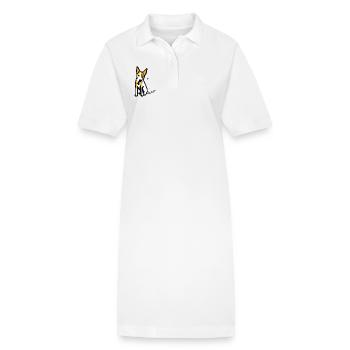 Chien Street Art - Robe polo bio PAIGER Stanley/Stella Femme - blanc - Devant