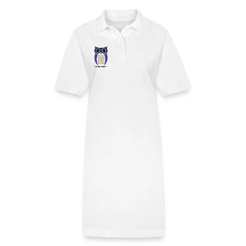 Hibou géométrique : hibou minimaliste à motif de losange - Robe polo bio PAIGER Stanley/Stella Femme - blanc - Devant