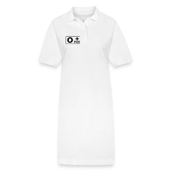 #302 Blutgruppe 0 pos - Stanley/Stella Frauen Bio-Polokleid PAIGER - Weiß - Vorne