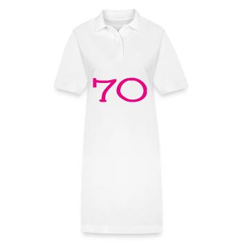 70. 70 ANS. 70e ANNIVERSAIRE. ANNIVERSAIRE 70 ANS. - Robe polo bio PAIGER Stanley/Stella Femme - blanc - Devant