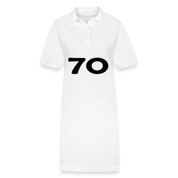 70. 70 ANS. 70e ANNIVERSAIRE. ANNIVERSAIRE 70 ANS. - Robe polo bio PAIGER Stanley/Stella Femme - blanc - Devant