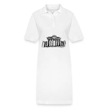Porte de Brandebourg de Berlin – symbolique - Robe polo bio PAIGER Stanley/Stella Femme - blanc - Devant