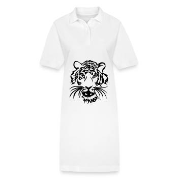 Tigre Tribal - Robe polo bio PAIGER Stanley/Stella Femme - blanc - Devant