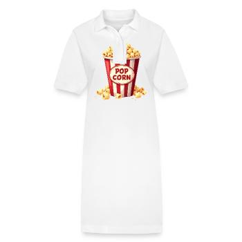 Popcorn Costume Carnival - Stanley/Stella PAIGER Organic Women’s Polo Dress - white - Front