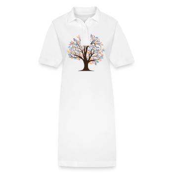 Baum - Stanley/Stella Frauen Bio-Polokleid PAIGER - Weiß - Vorne