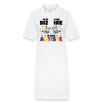 I'm not weird, I'm autistic - Stanley/Stella PAIGER Organic Women’s Polo Dress - white - Front
