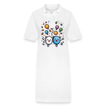 Joie de carnaval avec des confettis - Robe polo bio PAIGER Stanley/Stella Femme - blanc - Devant