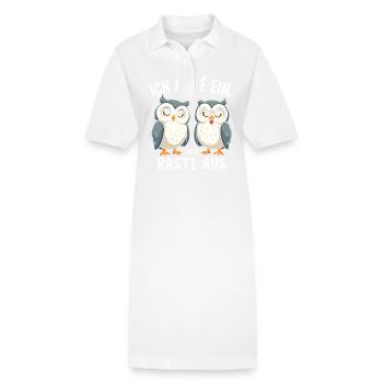 ich atme ein und raste aus lustige - Stanley/Stella Frauen Bio-Polokleid PAIGER - Weiß - Vorne