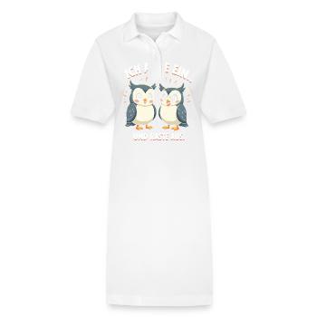 ich atme ein und raste aus lustige - Stanley/Stella Frauen Bio-Polokleid PAIGER - Weiß - Vorne