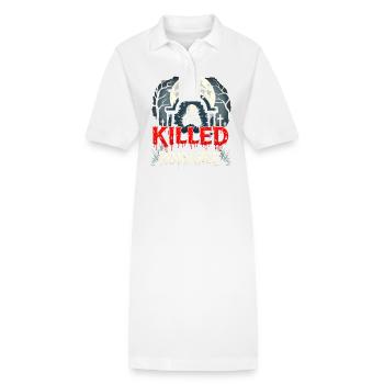 Social Media Killed the Romance - Stanley/Stella PAIGER Organic Women’s Polo Dress - white - Front