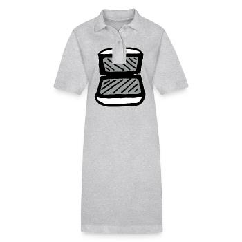 Grill de contact - Robe polo bio PAIGER Stanley/Stella Femme - noir - Devant