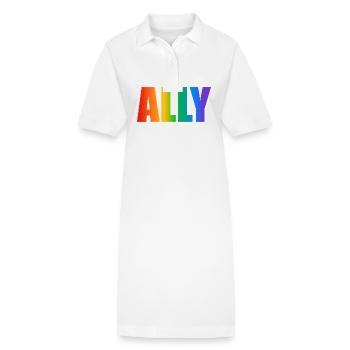 Allié de la Gay Pride - Robe polo bio PAIGER Stanley/Stella Femme - blanc - Devant