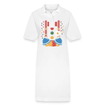 Costume de carnaval Costume de clown de carnaval - Robe polo bio PAIGER Stanley/Stella Femme - blanc - Devant
