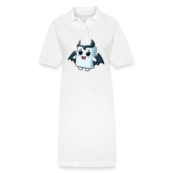 Mignon guimauve vampire dessin animé Halloween Design - Robe polo bio PAIGER Stanley/Stella Femme - blanc - Devant