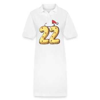 Biscuit de Noël à 22 chiffres - Robe polo bio PAIGER Stanley/Stella Femme - blanc - Devant
