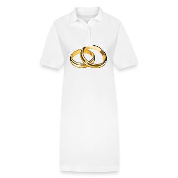 Symbole des alliances - Robe polo bio PAIGER Stanley/Stella Femme - blanc - Devant