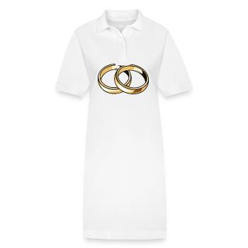 Alliances Mariage - Robe polo bio PAIGER Stanley/Stella Femme - blanc - Devant