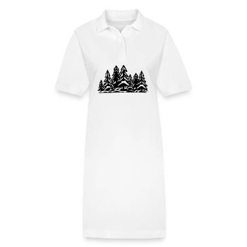 Wald Bäume - Stanley/Stella Frauen Bio-Polokleid PAIGER - Weiß - Vorne