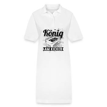 König am Kicker Herren T-Shirt für Kicker Spieler - Stanley/Stella Frauen Bio-Polokleid PAIGER - Weiß - Vorne