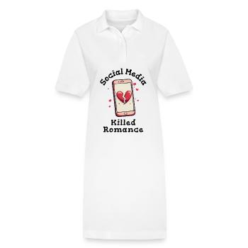 Social Media hat die Romantik zerstört - Stanley/Stella Frauen Bio-Polokleid PAIGER - Weiß - Vorne