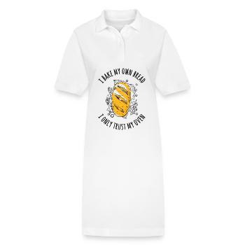 Ich backe mein Brot - Ich vertraue nur meinem Ofen - Stanley/Stella Frauen Bio-Polokleid PAIGER - Weiß - Vorne