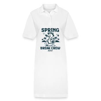 Spring Break Crew 2025 Plage Vacay Vibes Canard mignon - Robe polo bio PAIGER Stanley/Stella Femme - blanc - Devant