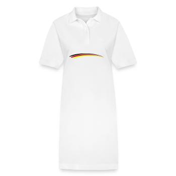Deutschland Fahne - Stanley/Stella Frauen Bio-Polokleid PAIGER - Weiß - Vorne