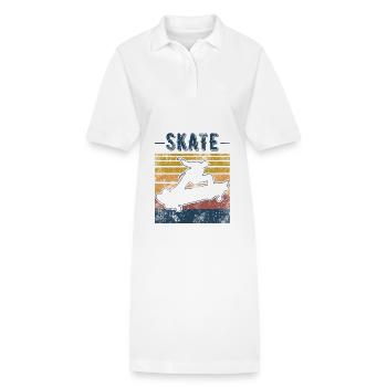 Skate Skater Skateboard - Robe polo bio PAIGER Stanley/Stella Femme - blanc - Devant