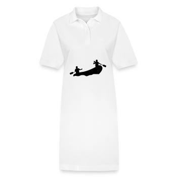 Rafting Silhouette Bateau pneumatique d’eau vive Rivière - Robe polo bio PAIGER Stanley/Stella Femme - blanc - Devant