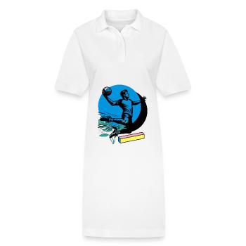 Handball Handballer - Stanley/Stella Frauen Bio-Polokleid PAIGER - Weiß - Vorne