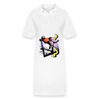 Handball Handballer - Stanley/Stella Frauen Bio-Polokleid PAIGER - Weiß - Vorne