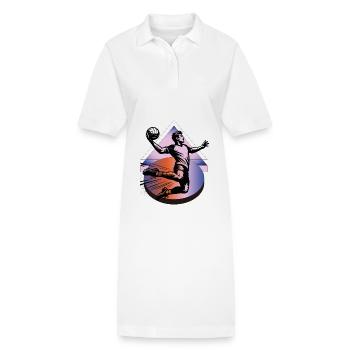 Handball Handballer - Stanley/Stella Frauen Bio-Polokleid PAIGER - Weiß - Vorne