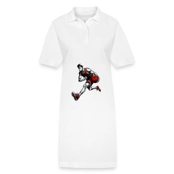 Basketball Basketballer - Stanley/Stella Frauen Bio-Polokleid PAIGER - Weiß - Vorne