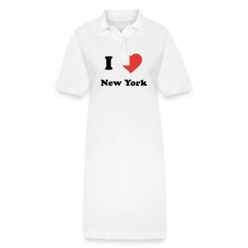 I Love New York - Stanley/Stella Frauen Bio-Polokleid PAIGER - Weiß - Vorne