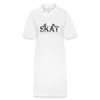Skat card game - Stanley/Stella PAIGER Organic Women’s Polo Dress - white - Front