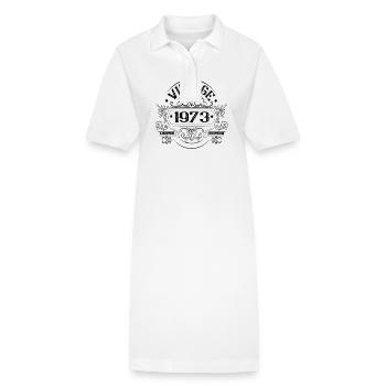 Vintage 1973 Birthday Vintage - Stanley/Stella PAIGER Organic Women’s Polo Dress - white - Front