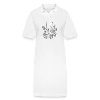 Krake Grusel Gothic Styl - Stanley/Stella Frauen Bio-Polokleid PAIGER - Weiß - Vorne