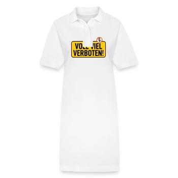 Sign: Full Lot Prohibited - Stanley/Stella PAIGER Organic Women’s Polo Dress - white - Front