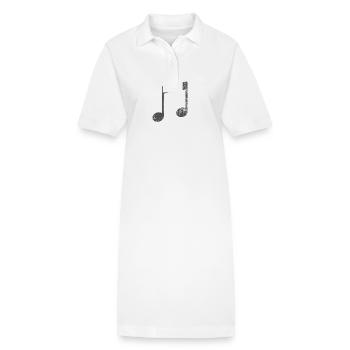 Noten Musik Ton - Stanley/Stella Frauen Bio-Polokleid PAIGER - Weiß - Vorne