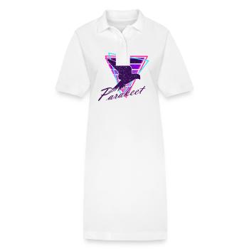 Papagei Sittich - Stanley/Stella Frauen Bio-Polokleid PAIGER - Weiß - Vorne