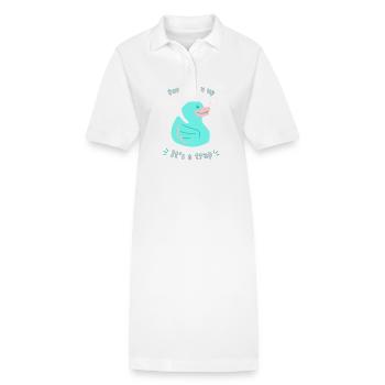 Werde nicht erwachsen - Stanley/Stella Frauen Bio-Polokleid PAIGER - Weiß - Vorne