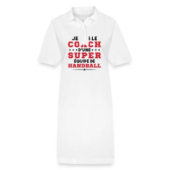 Je Suis Le Coach D'une Super Équipe De Handball - Robe polo bio PAIGER Stanley/Stella Femme - blanc - Devant