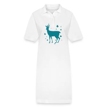 Deer - Forest, Nature, Animal Welfare - Stanley/Stella PAIGER Organic Women’s Polo Dress - white - Front