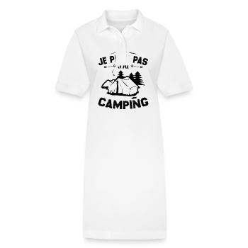 Je peux pas jai camping - Robe polo bio PAIGER Stanley/Stella Femme - blanc - Devant